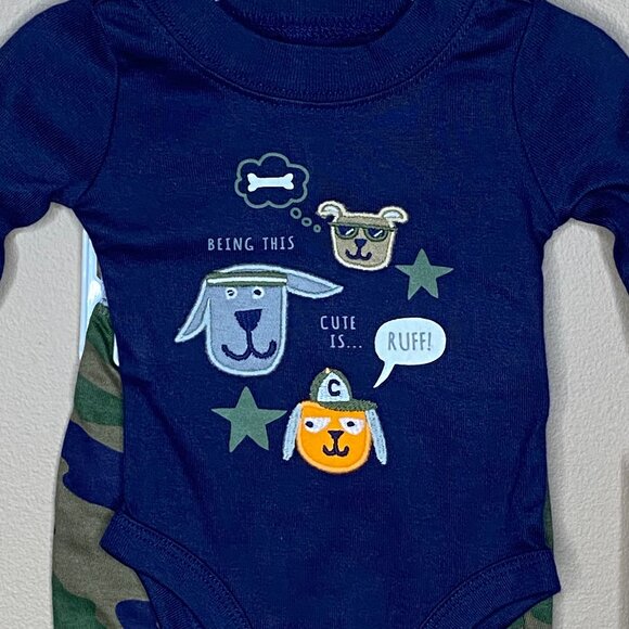 Adorable Baby Boys Newborn 100% Cotton Carter's 3 Outfits - Picture 5 of 16